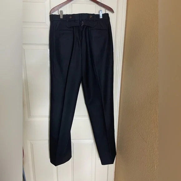 Ralph Lauren Men's Black Classic-Fit Wool Trousers Pants 35W 34L - Picture 11 of 13